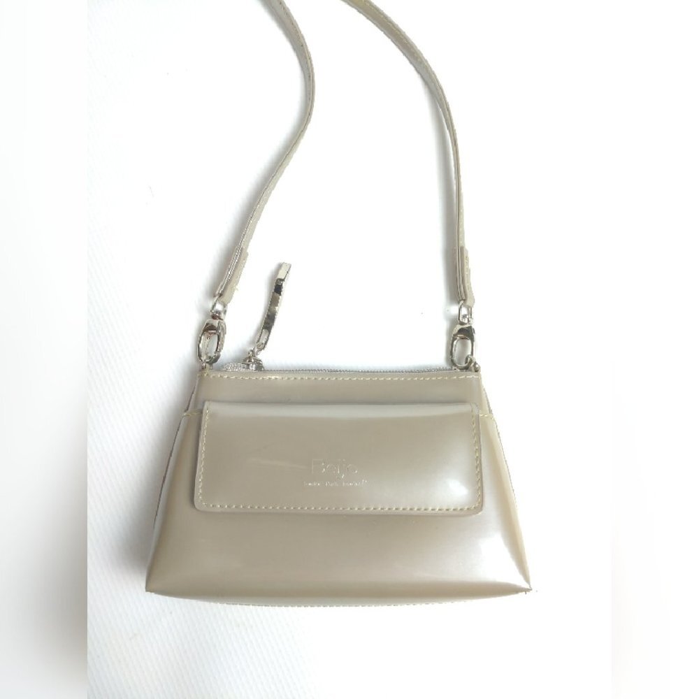 Beijo Womens Tan Grey Mini Neutral Cross Body Bag